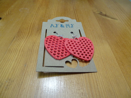 Heart mesh earrings