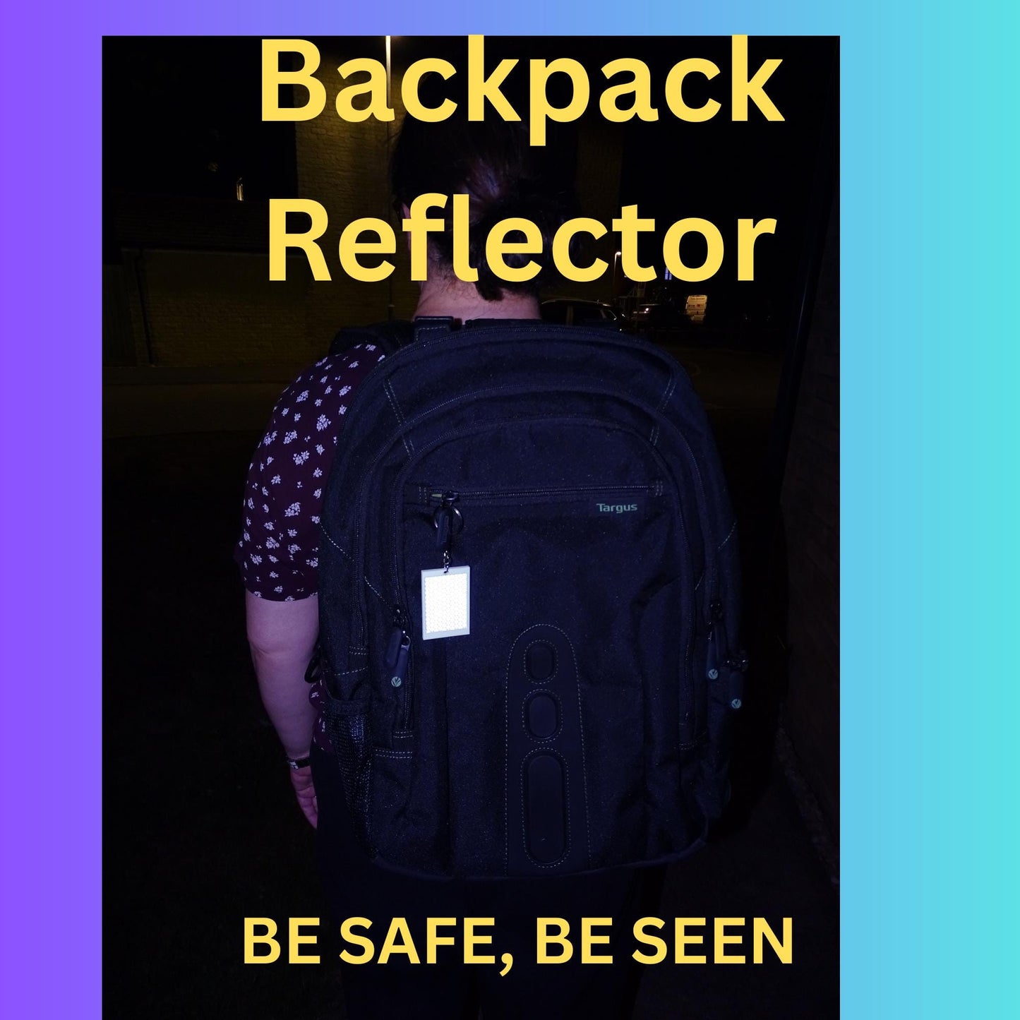 Handmade Reflective Backpack Keychain - Safety Key Ring for Backpacks