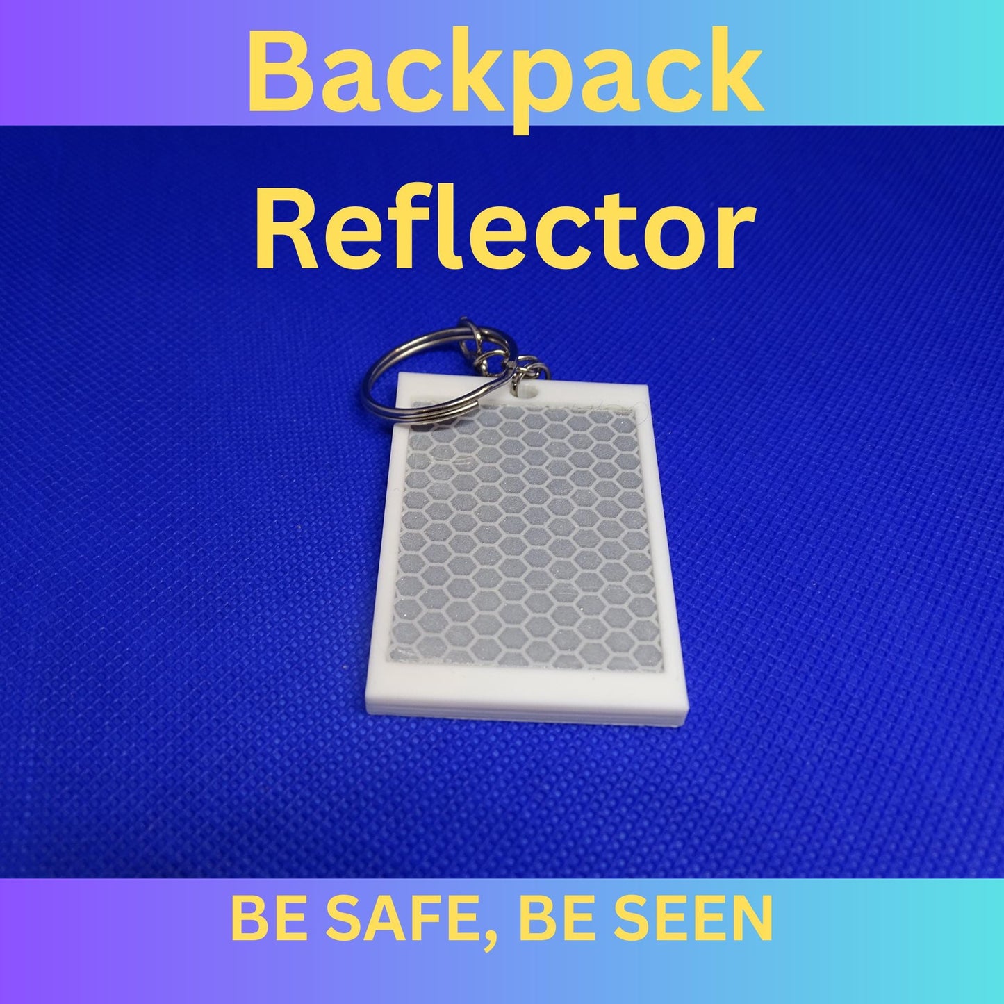Handmade Reflective Backpack Keychain - Safety Key Ring for Backpacks